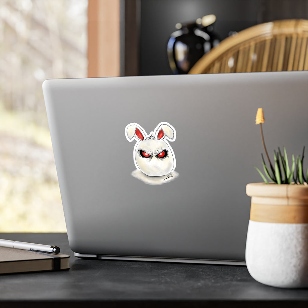 Evil Bunny Face stickers | Vinyl Kiss-Cut Sticker