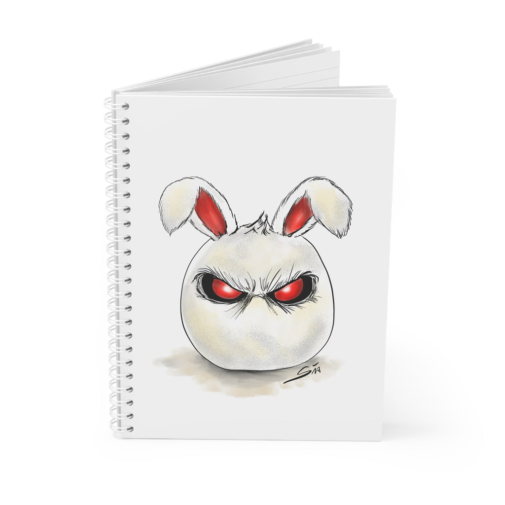 Grim Bunny Spiral Notebook | Dark Art Aesthetic Journal | Evil Easter Egg Sketchbook | Sias Shadow Gallery | Gothic Stationery | Goth Gift