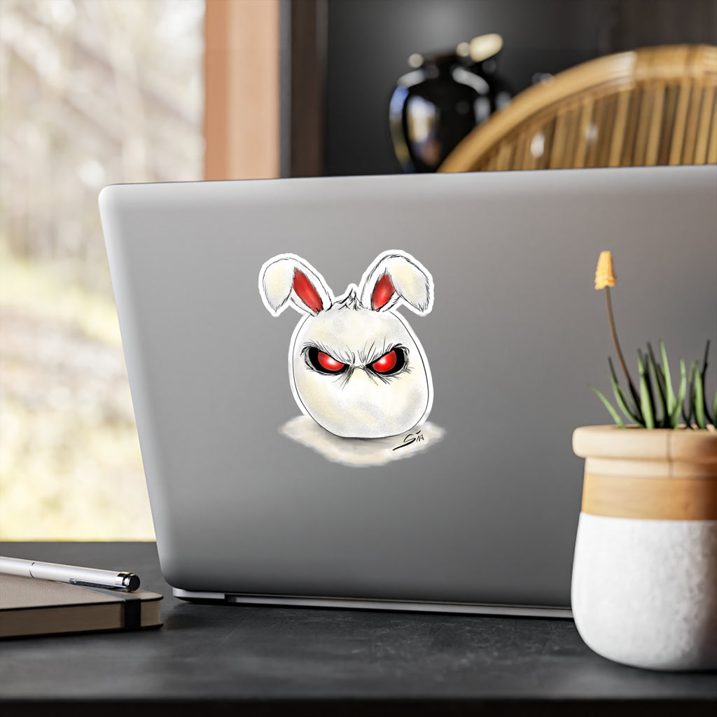 Evil Bunny Face stickers | Vinyl Kiss-Cut Sticker
