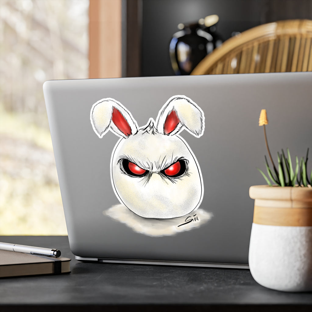 Evil Bunny Face stickers | Vinyl Kiss-Cut Sticker