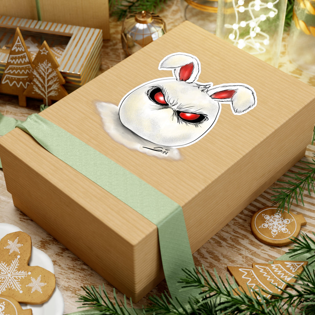 Evil Bunny Face stickers | Vinyl Kiss-Cut Sticker