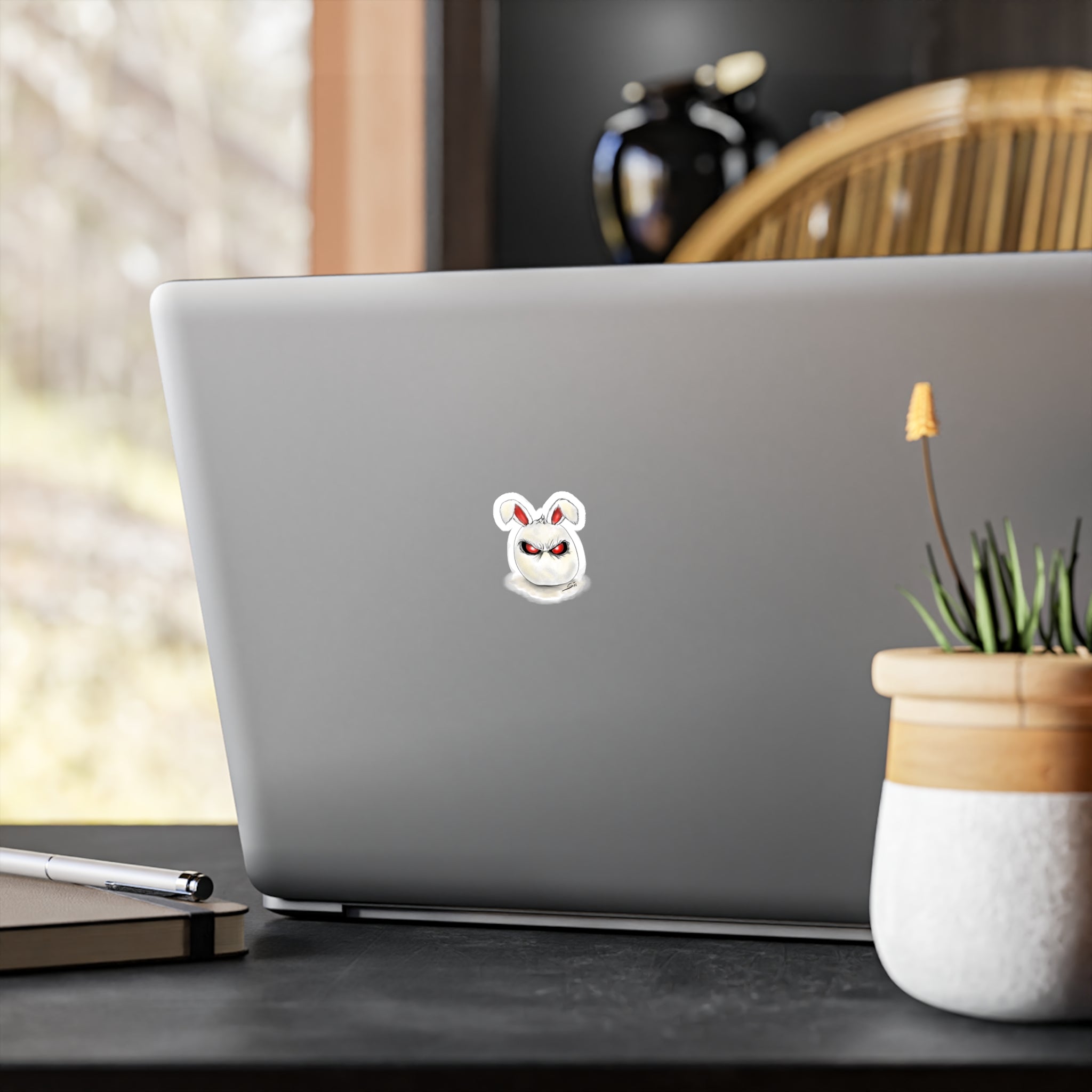 Evil Bunny Face stickers | Vinyl Kiss-Cut Sticker