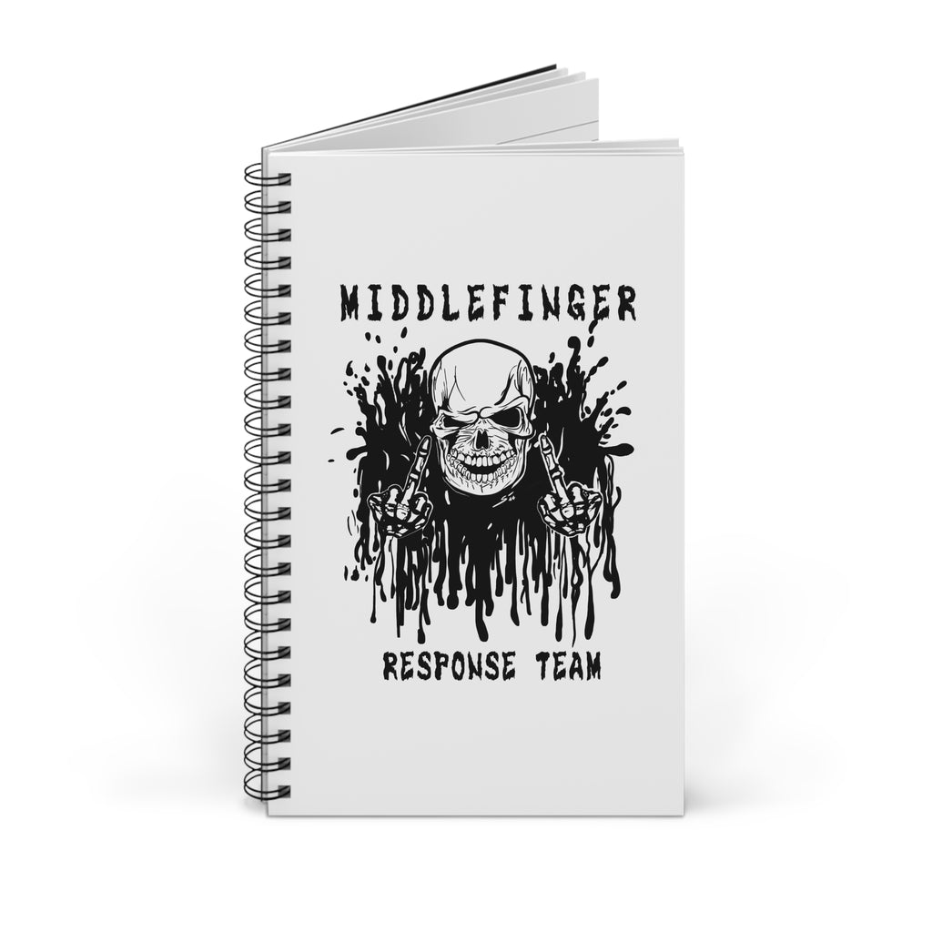 Spiral Journal | Middlefinger Response Team Spiral Notebook | Skull Dark Art Aesthetic Journal |  Sarcastic Goth Sketchbook |  Sia’s Shadow Gallery | Gift (A5)