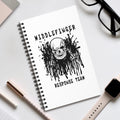 Spiral Journal | Middlefinger Response Team Spiral Notebook | Skull Dark Art Aesthetic Journal |  Sarcastic Goth Sketchbook |  Sia’s Shadow Gallery | Gift (A5)