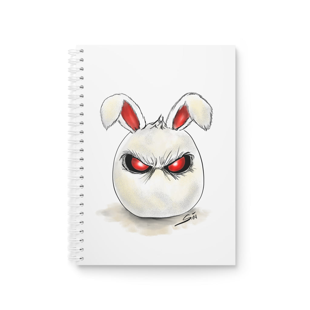 Grim Bunny Spiral Notebook | Dark Art Aesthetic Journal | Evil Easter Egg Sketchbook | Sias Shadow Gallery | Gothic Stationery | Goth Gift