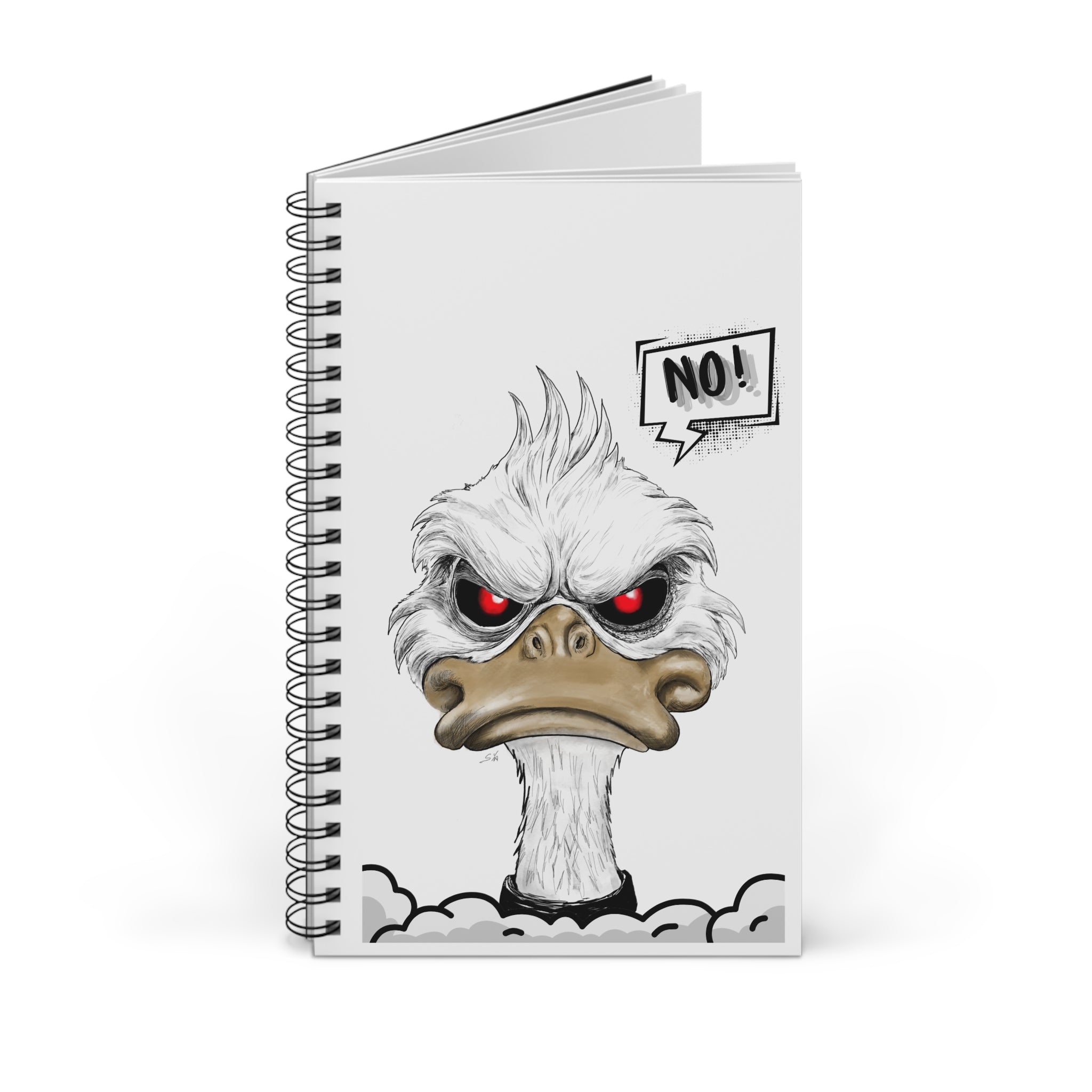 Evil Duck NO | Spiral Notebook | Dark Humor | Bird Journal | Sia's Shadow Gallery