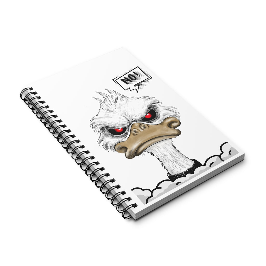 Evil Duck NO | Spiral Notebook | Dark Humor | Bird Journal | Sia's Shadow Gallery