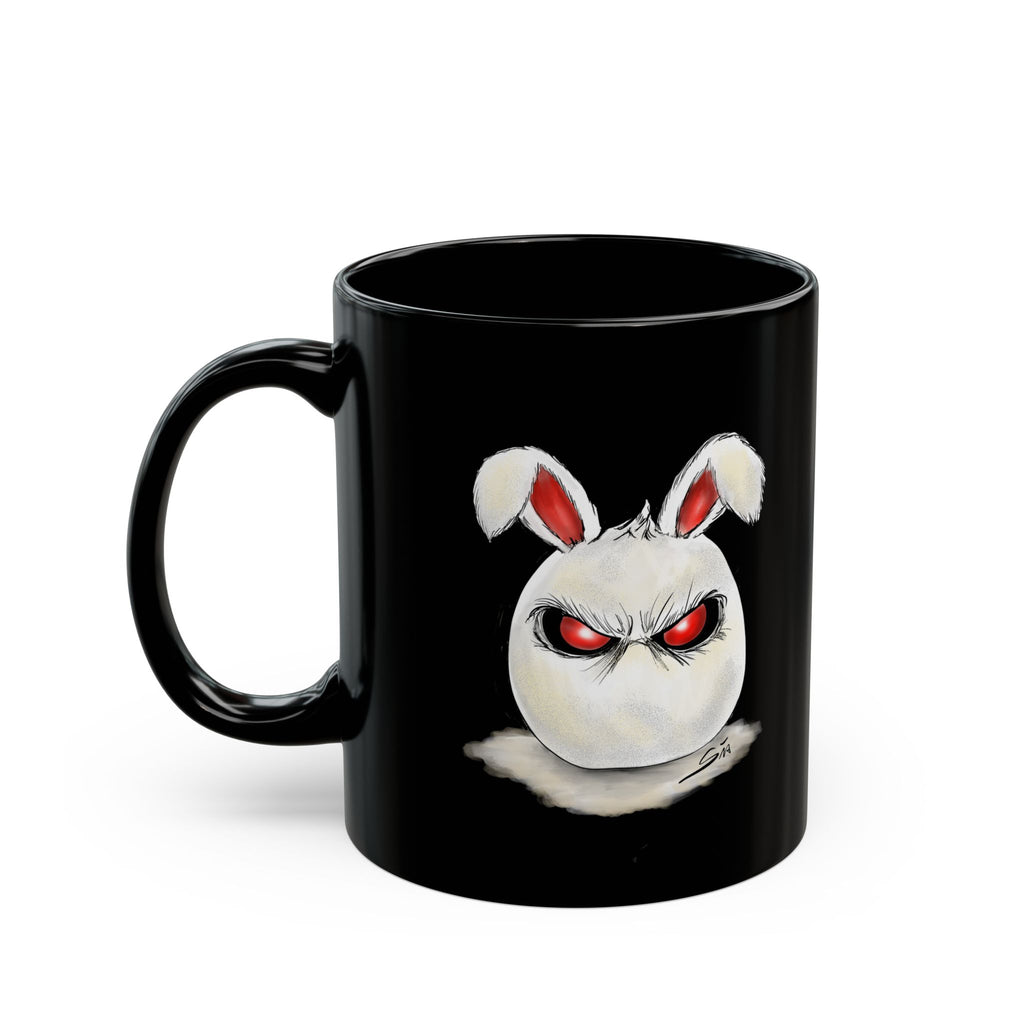 Evil Easter Egg | Black Ceramic Mug | Goth Bunny Coffee Cup | Sia Shadow Gallery