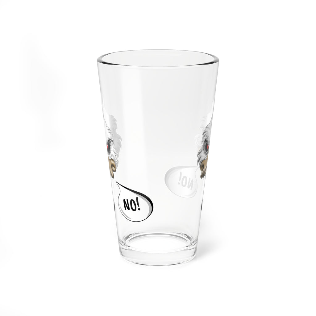 Evil Duck | NO | Glass Tumbler | Dark Humor | Water Glass | Sia's Shadow Gallery | Pint Glass, 16oz