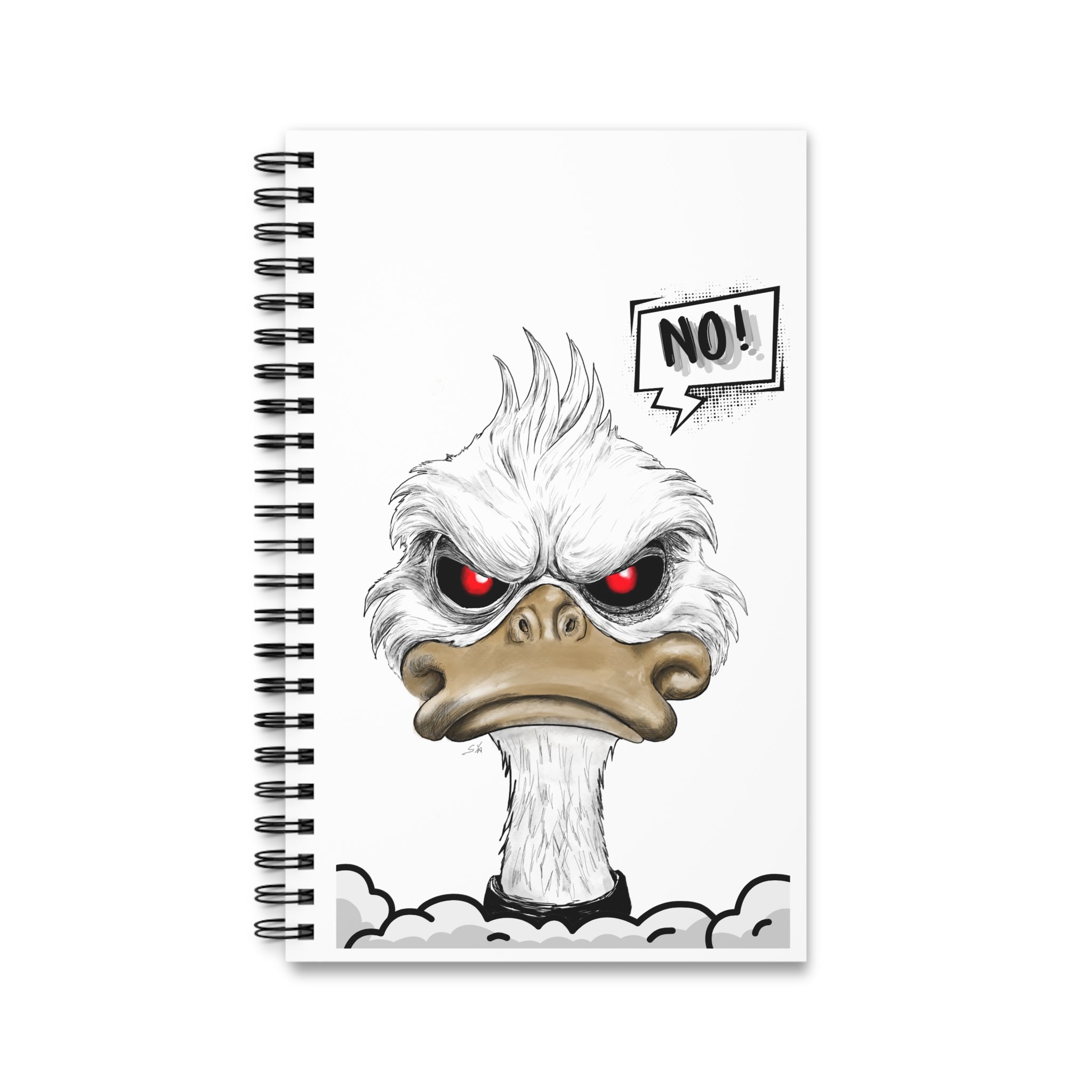 Evil Duck NO | Spiral Notebook | Dark Humor | Bird Journal | Sia's Shadow Gallery