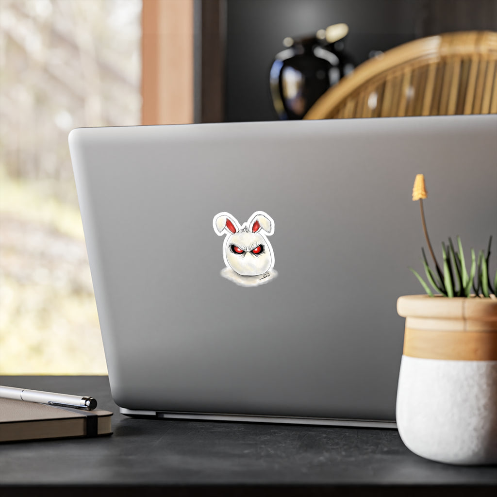 Evil Bunny Face stickers | Vinyl Kiss-Cut Sticker