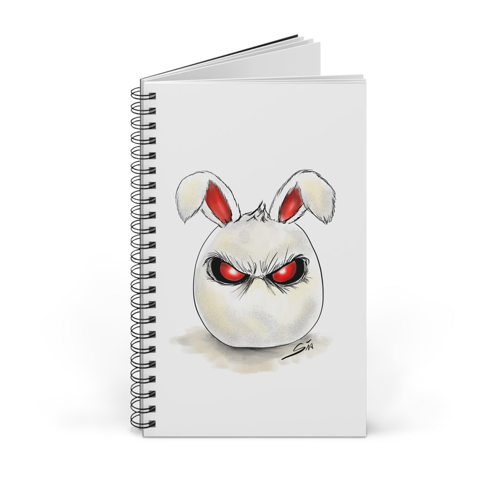 Grim Bunny Spiral Notebook | Dark Art Aesthetic Journal | Evil Easter Egg Sketchbook | Sias Shadow Gallery | Gothic Stationery | Goth Gift