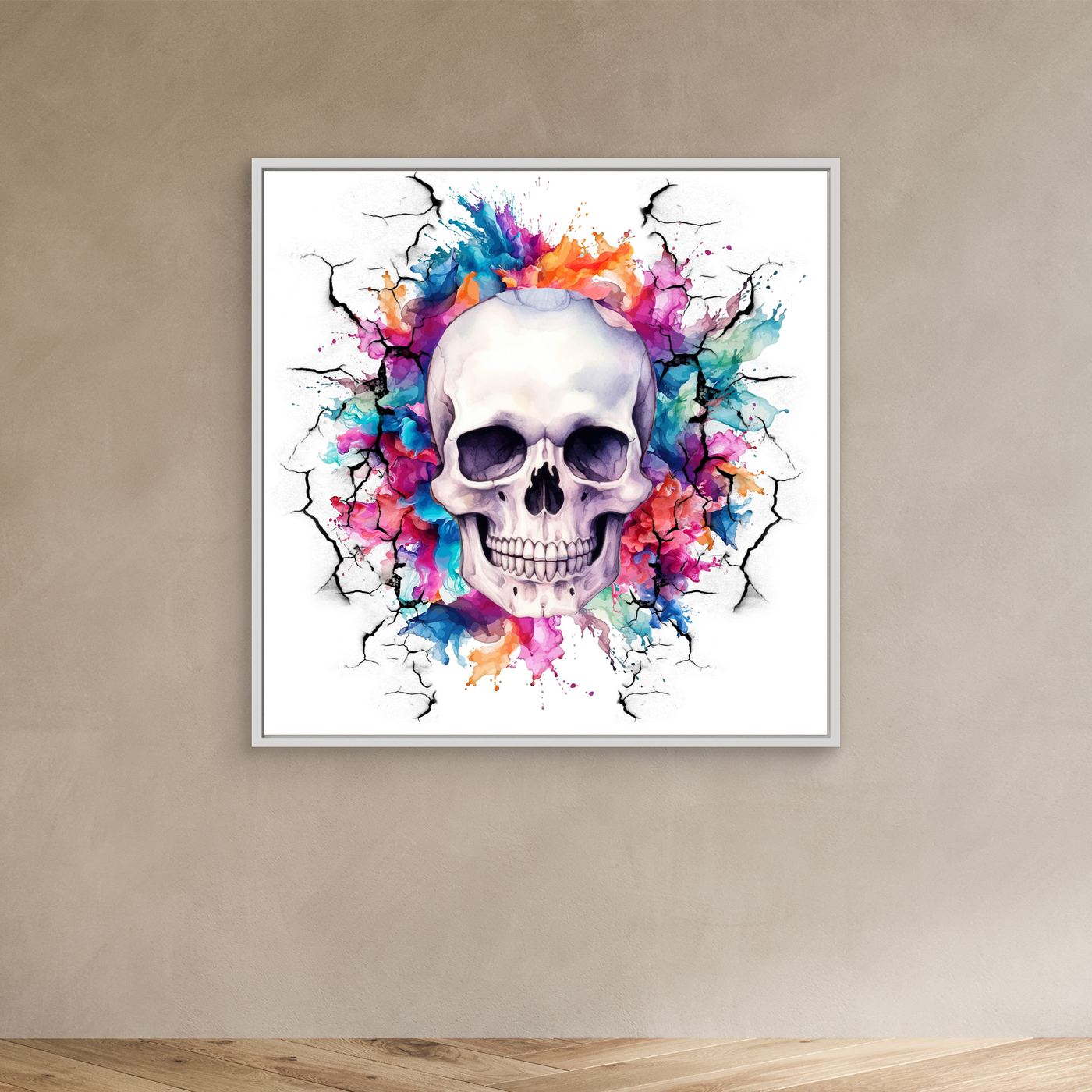 Skull Color Burst