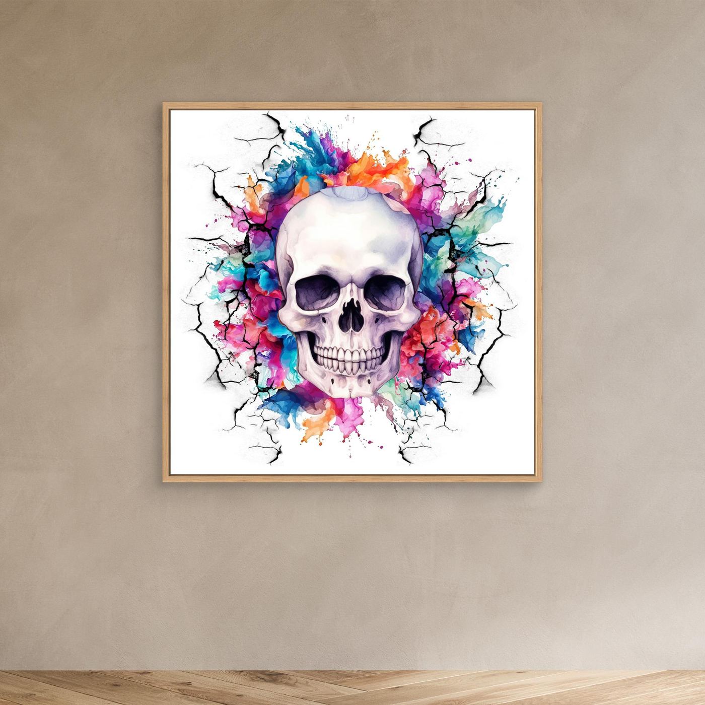 Skull Color Burst
